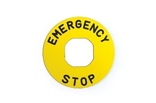 Aksesuar (EMERGENCY STOP) Baskılı Etiket